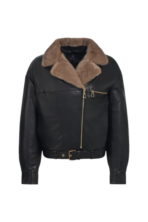 Sophie Classic Leather Bomber - Image 17