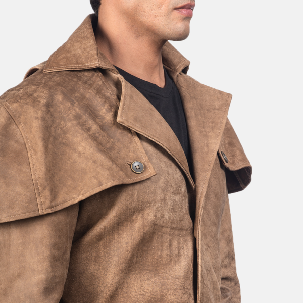 Deux Brown Leather Duster - Image 4