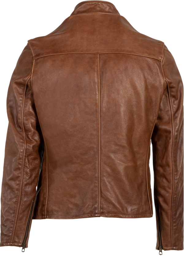 Vintaged Cowhide Café Racer Leather Jacket - Image 2